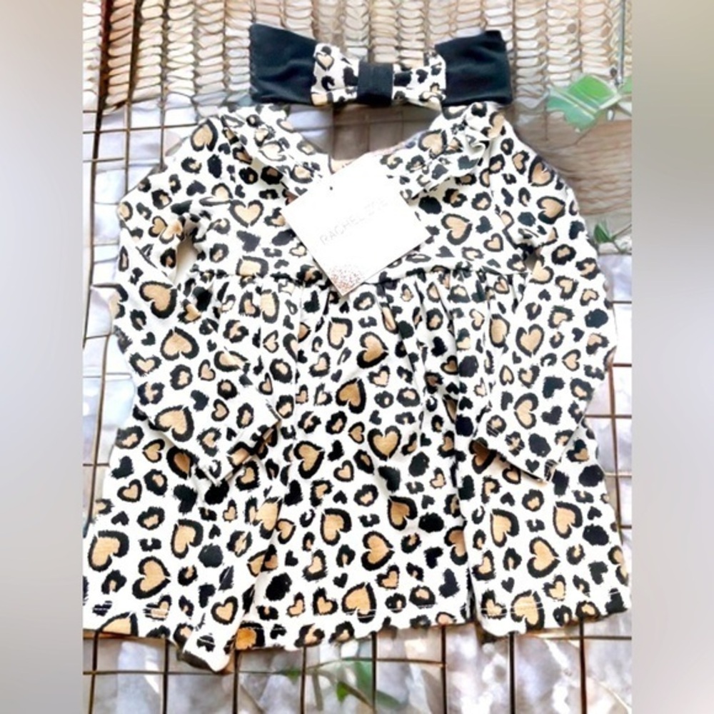NWT Rachel Zoe leopard dress and matching headband